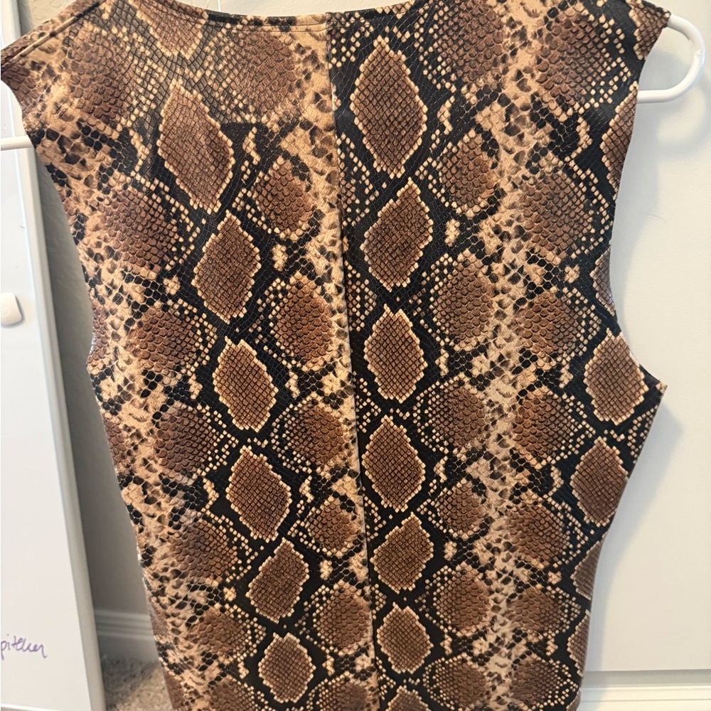 Commando - Snakeskin Print Sleeveless bodysuit
